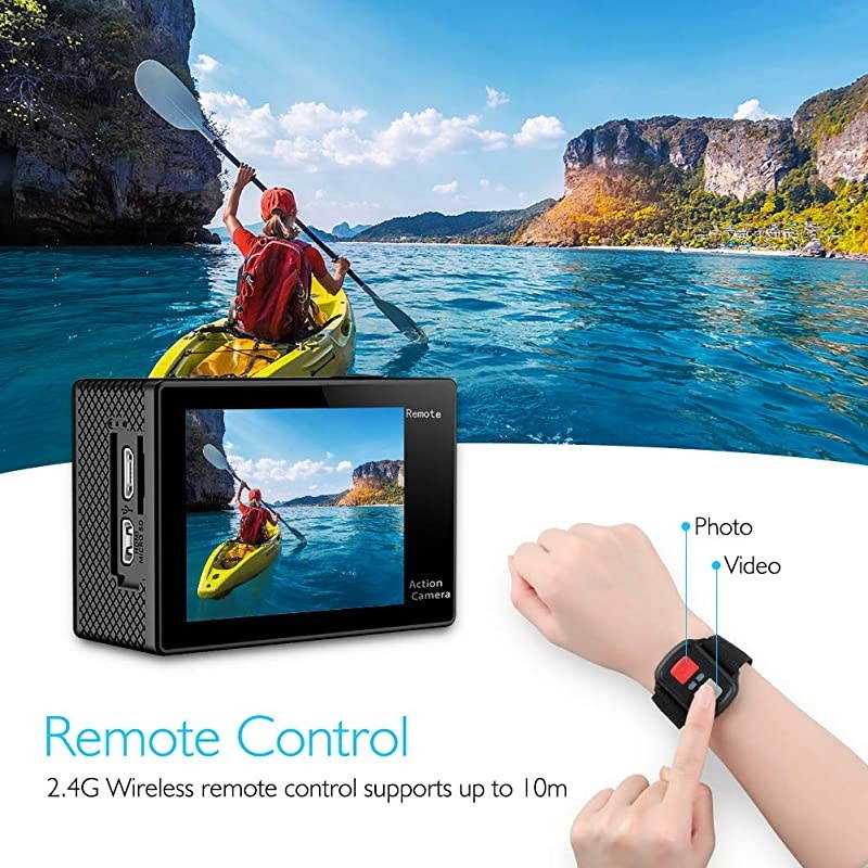 EK7000 4K WiFi Sports Action Camera Ultra HD Waterproof DV Camcorder 12MP 170 Degree Wide Angle