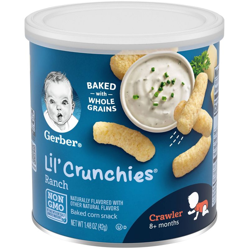 Gerber Lil' Crunchies Ranch Baked Corn Baby Snacks - 1.48oz