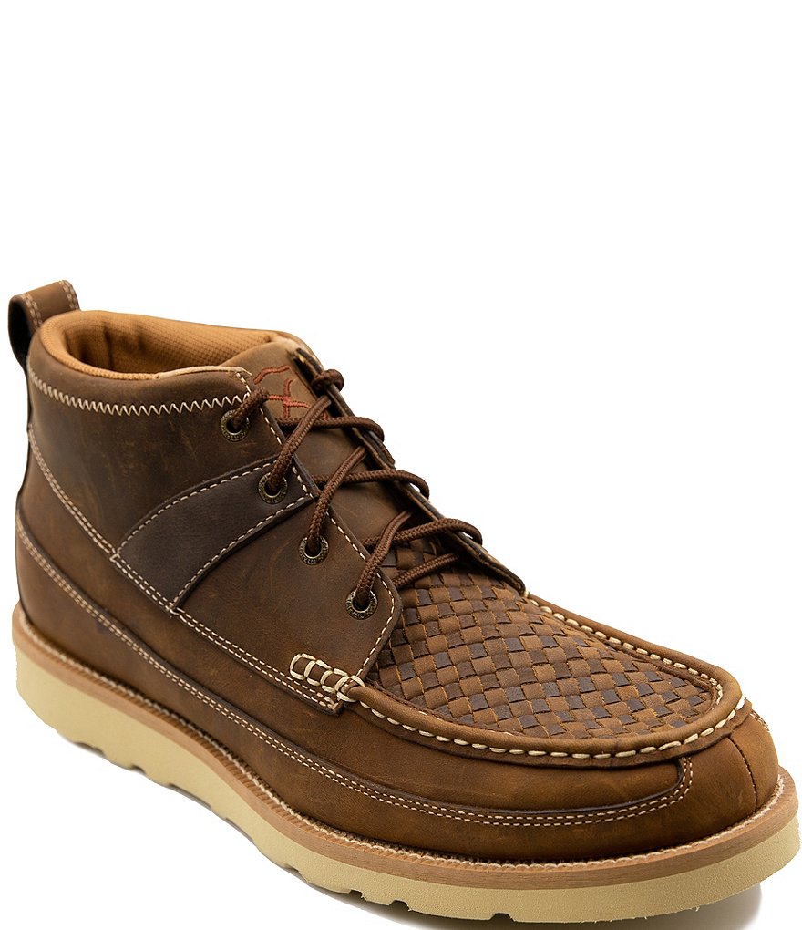 Twisted X Men's 4#double; Woven Leather Wedge Sole Boots