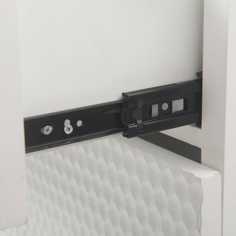 Jolie 5 Drawer Tallboy Dresser White - Adore Decor