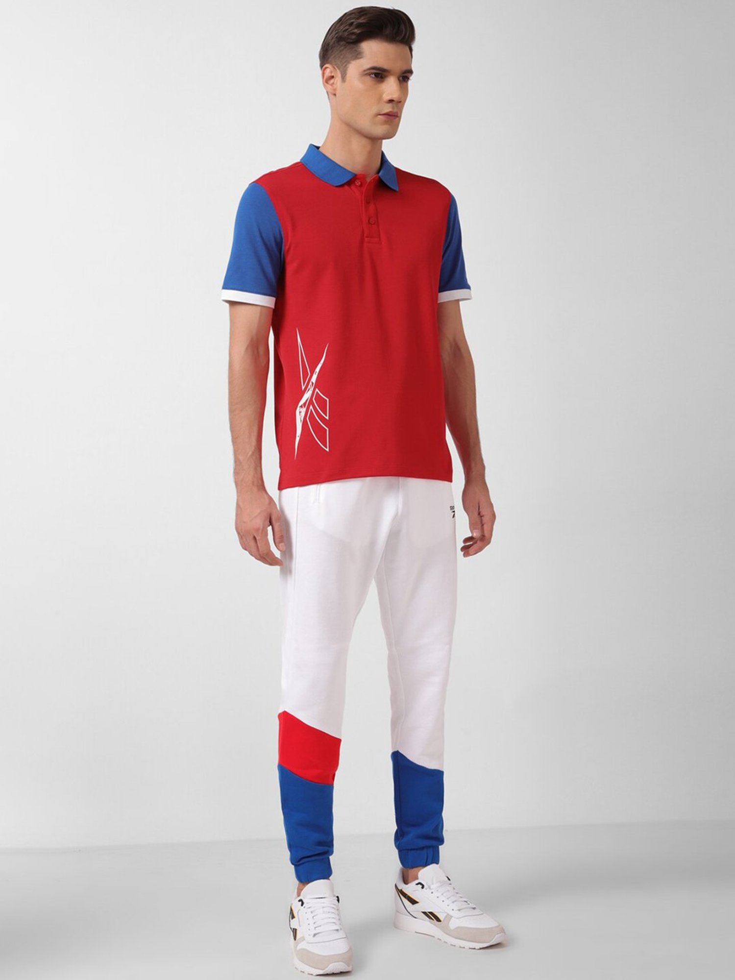 Reebok Red Regular Fit Sports Polo T-Shirt