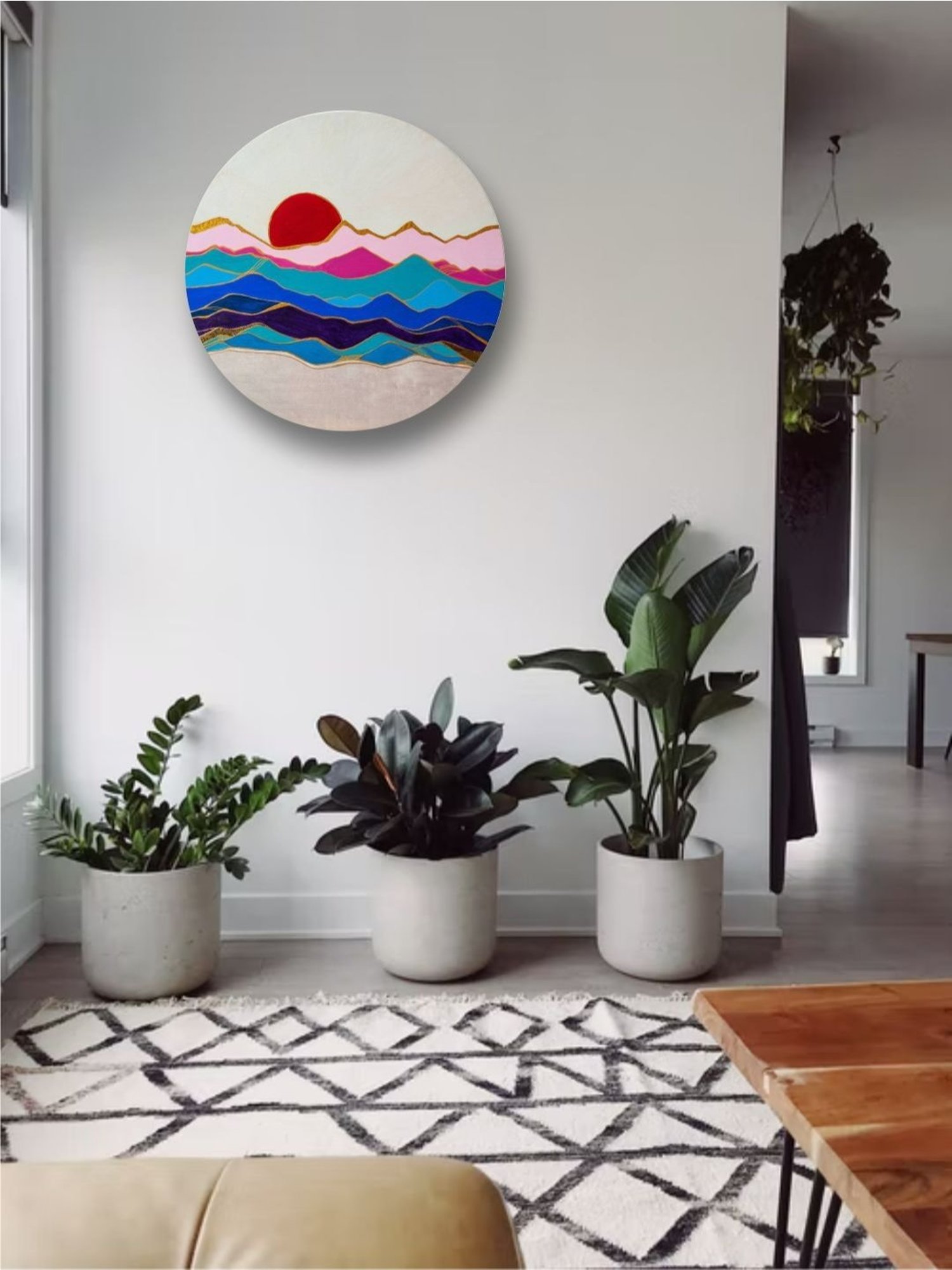 The Art House Abstract Multicolor Canvas Painting