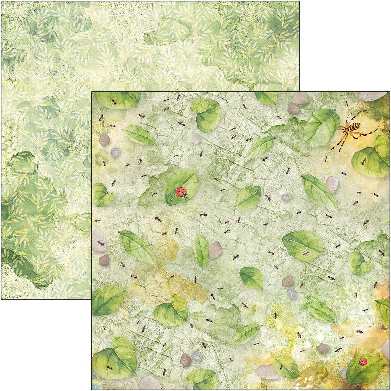 Ciao Bella Double-Sided Paper Pack 90lb 12"X12" 8/Pkg-Microcosmos, 8 Designs/1 Each