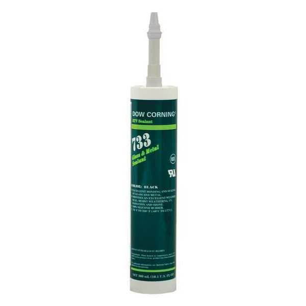 Dow Corning 2468344 733 Black Glass and Metal Sealant, 57 to 177 Degree C, 300 mL