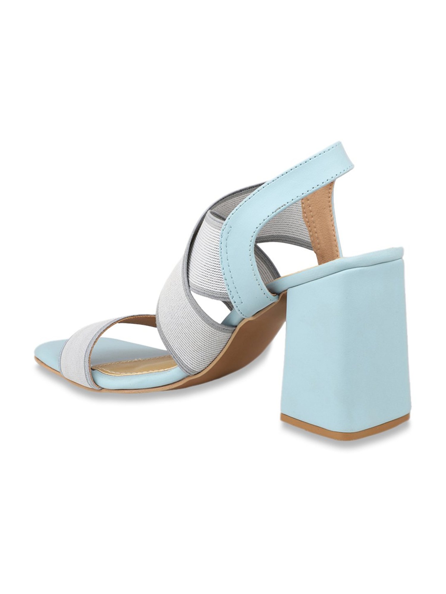 Design Crew Women's Blue Cross Strap Sandals