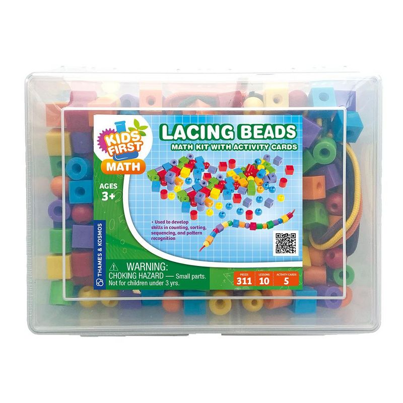Thames & Kosmos Kids First Math: Lacing Beads Math Kit with Activity Cards