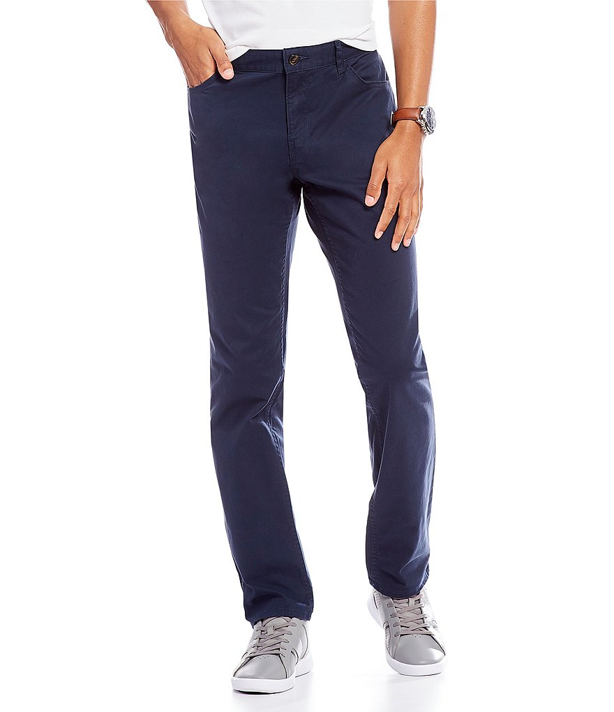 Michael Kors Slim-Fit Parker Stretch Flat Front Twill Pants