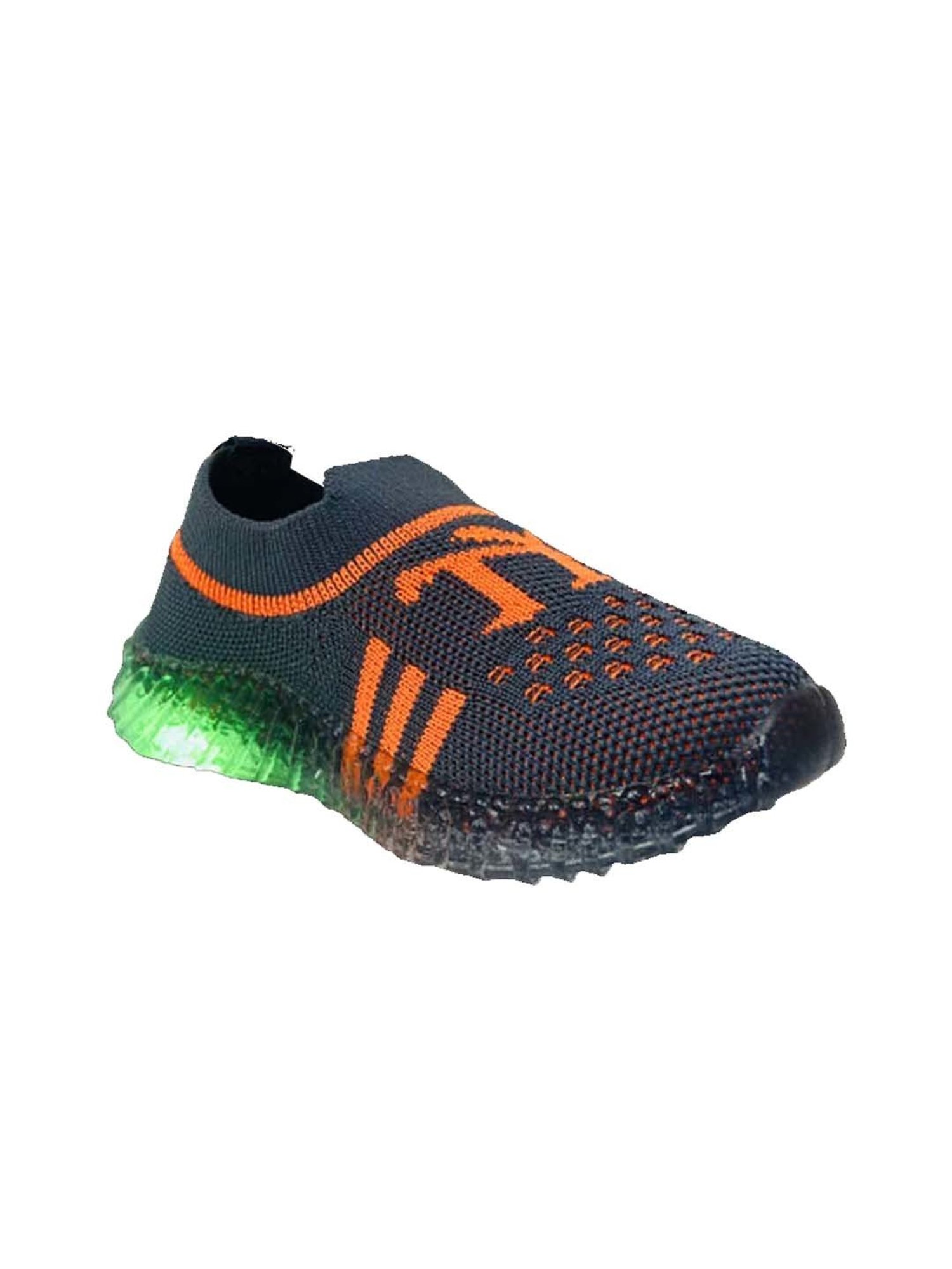 Priaansha Kids Grey & Orange Casual Slip-Ons