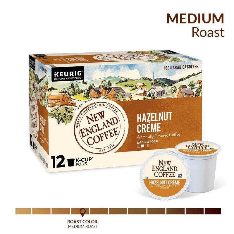 New England Hazelnut Creme Medium Roast Coffee - Keurig K-Cup Pods - 12ct