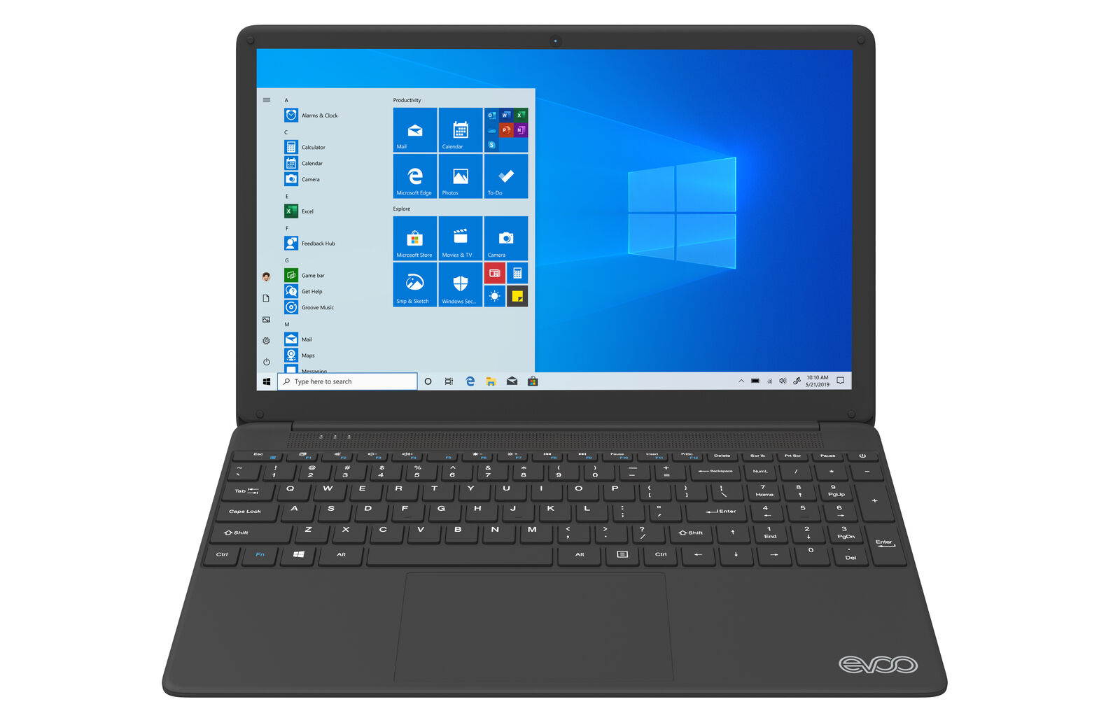 EVOO 15.6" FHD Ultra Thin Intel&reg; Core&trade; i7 8GB Memory, 256GB SSD, Windows 10 Home, Black Laptop Notebook EVC156-1BK