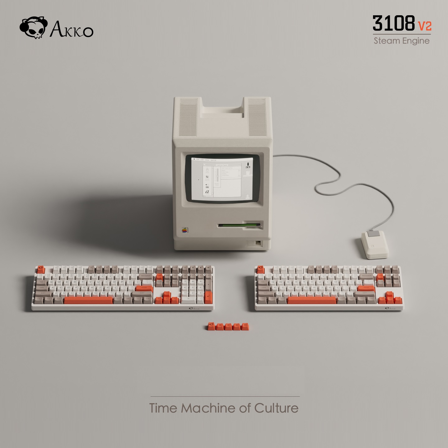 Akko 3108V2 Sailor Moon Gaming Mechanical Keyboard Pink Switch Double Shot Dye Sub PBT Keycaps NKRO Detachable USB Type-C Pink Cat Paw