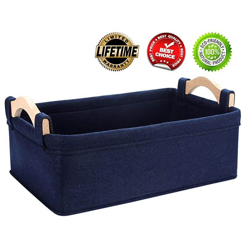 Storage Baskets Navy Blue Storage Baskets Soft Decorative Storage Baskets Nursery Storage Basket Bins for Books Magazines Album Dog Toys Bra Socks Storage Bins Baskets