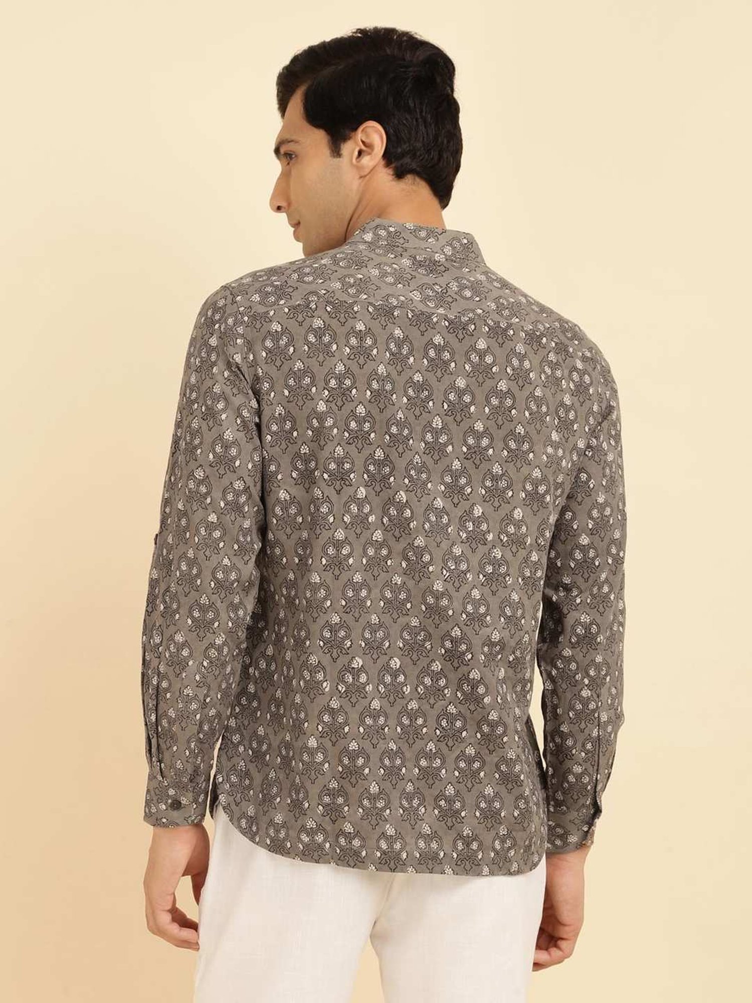 High Star Green Cotton Relaxed Fit Striped T-Shirt