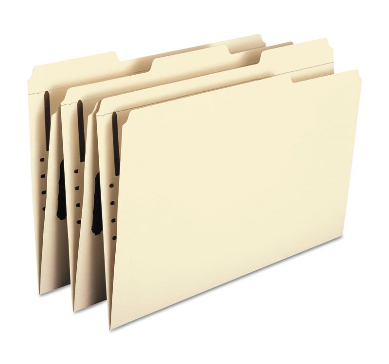 Smead Folders One Fastener 1/3 Cut Assorted Top Tab Legal Manila 50/Box 19534