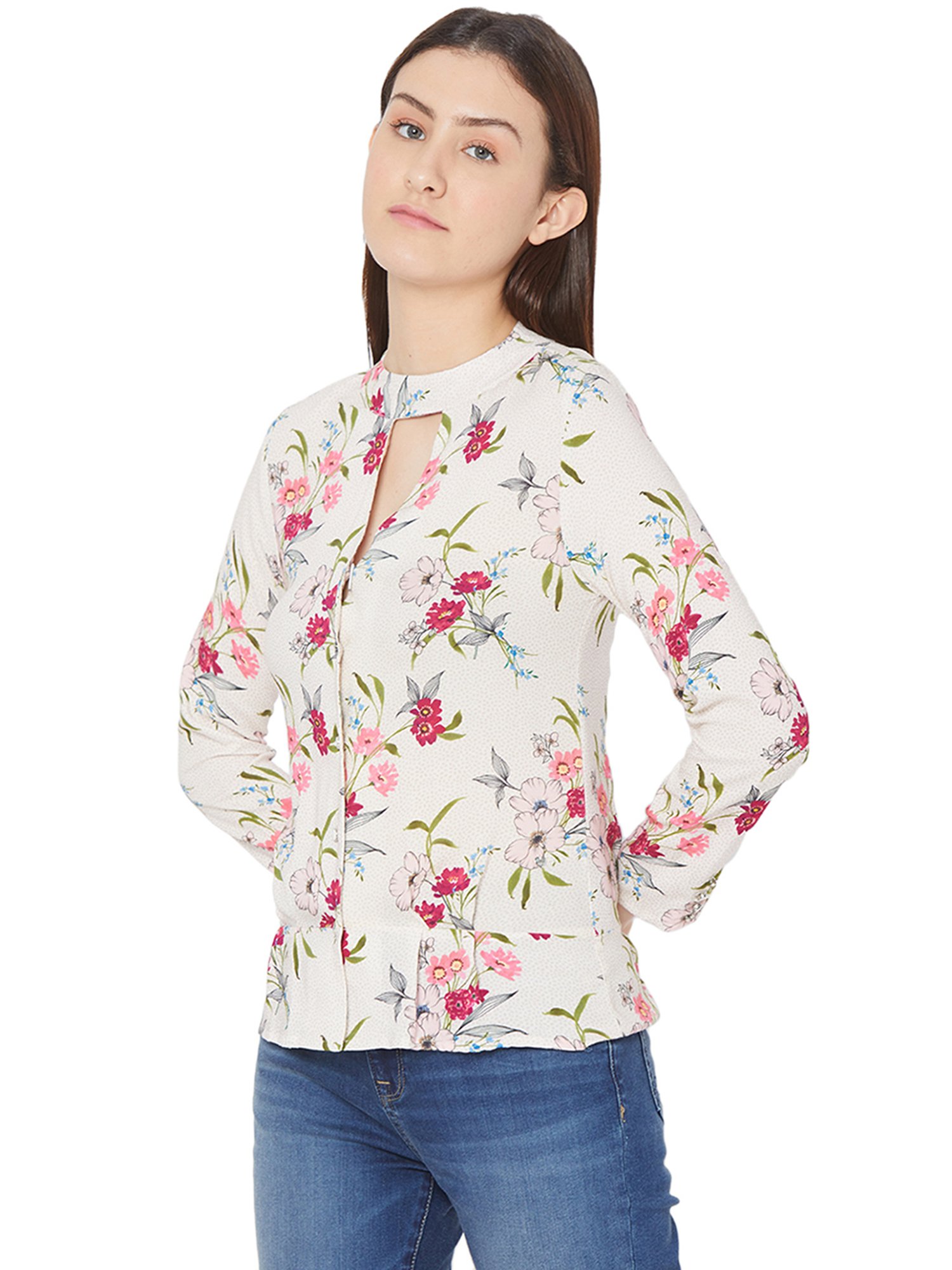 Spykar Ecru Printed Top