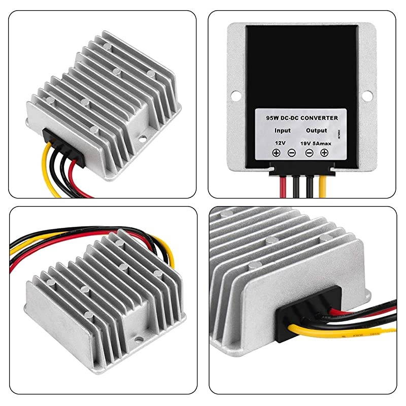 12V Step Up to 19V 5A Boost Converter 95W Voltage Regulator Power Converter Waterproof Module Transformer for Golf Cart Club Car
