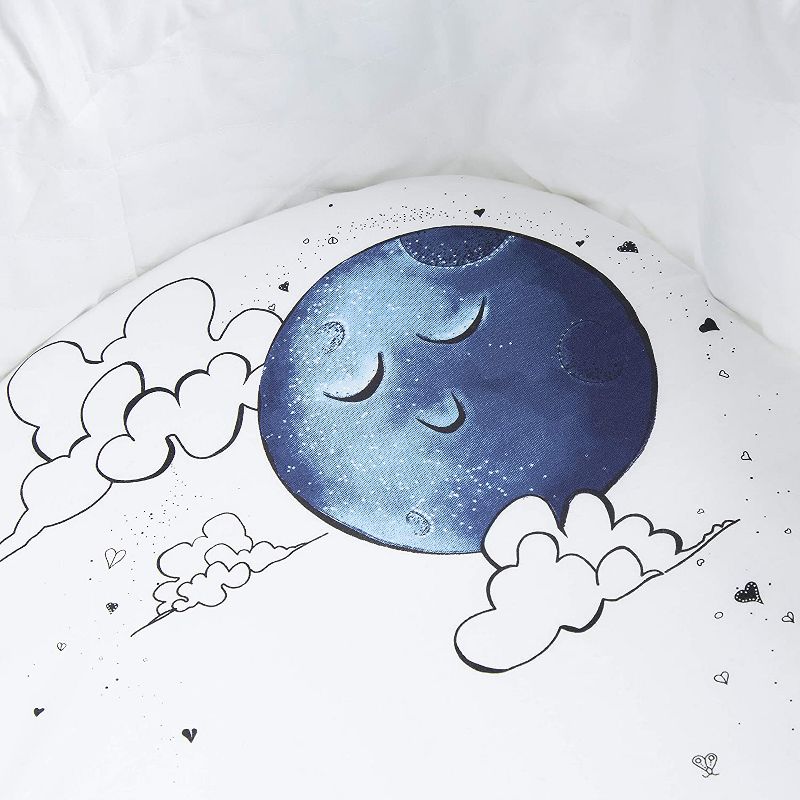 JumpOff Jo Fitted Bassinet Sheet, Flexible Fit Bassinet Sheet for Oval, Rectangle, Hourglass Standard Sized Mattresses, 16" x 32", Mama Bear Blue