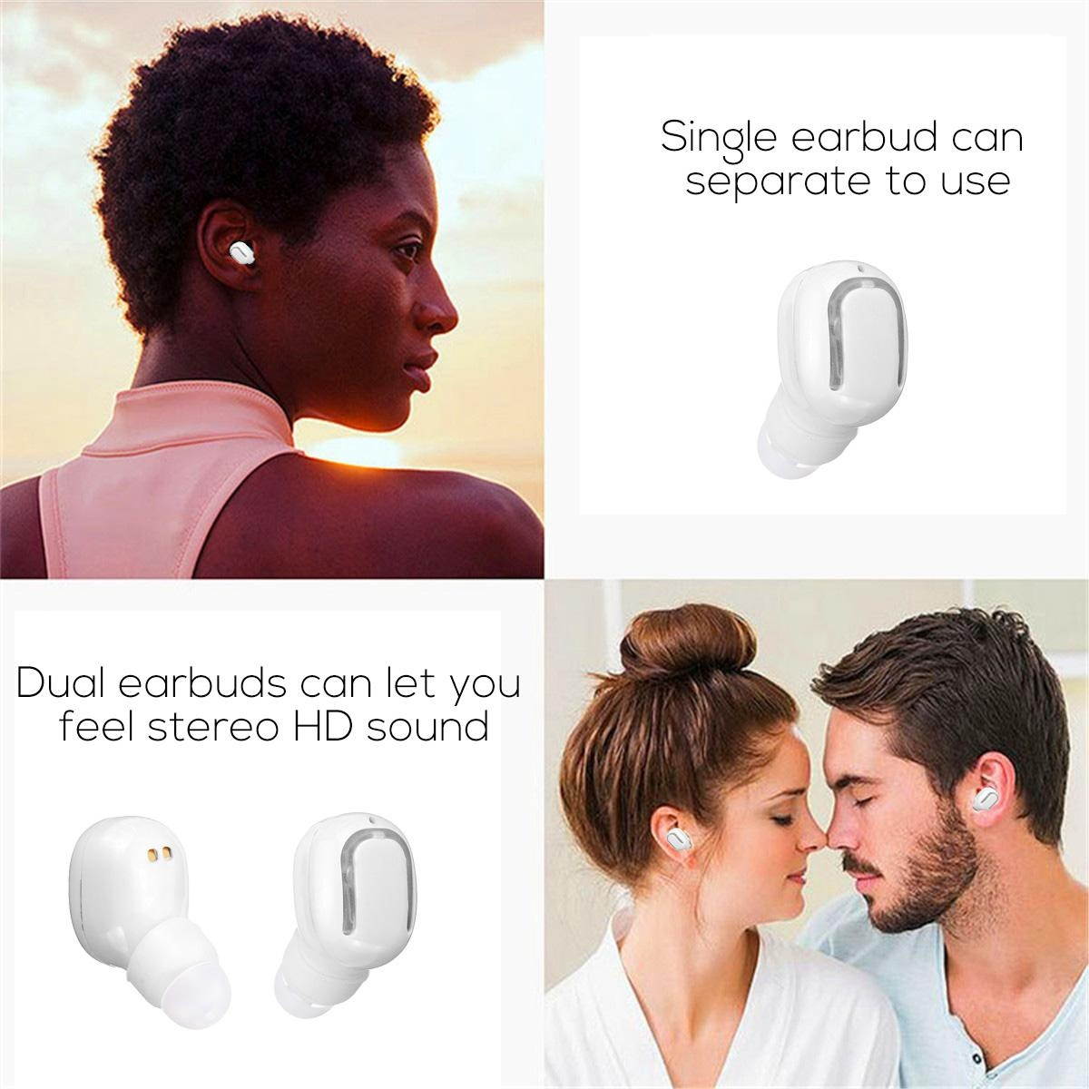 【 + Flash Deal】Sound Wireless Earbuds bluetooth 5.0 Headphones Headset Earphones With Mic - White