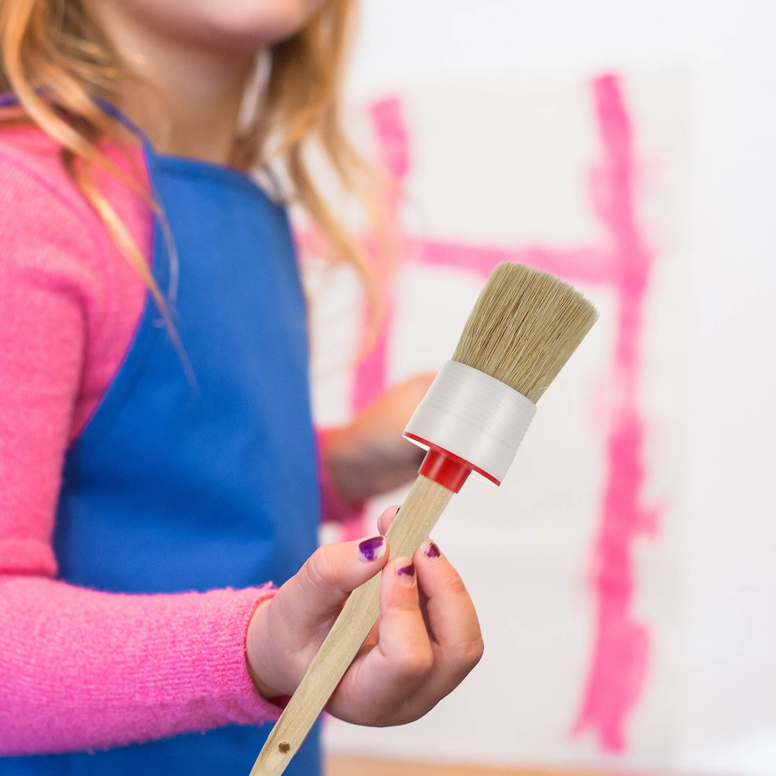 4pcs/set Wooden Handle Paint Brushes Varnish Brushes Home Cleaning Brush