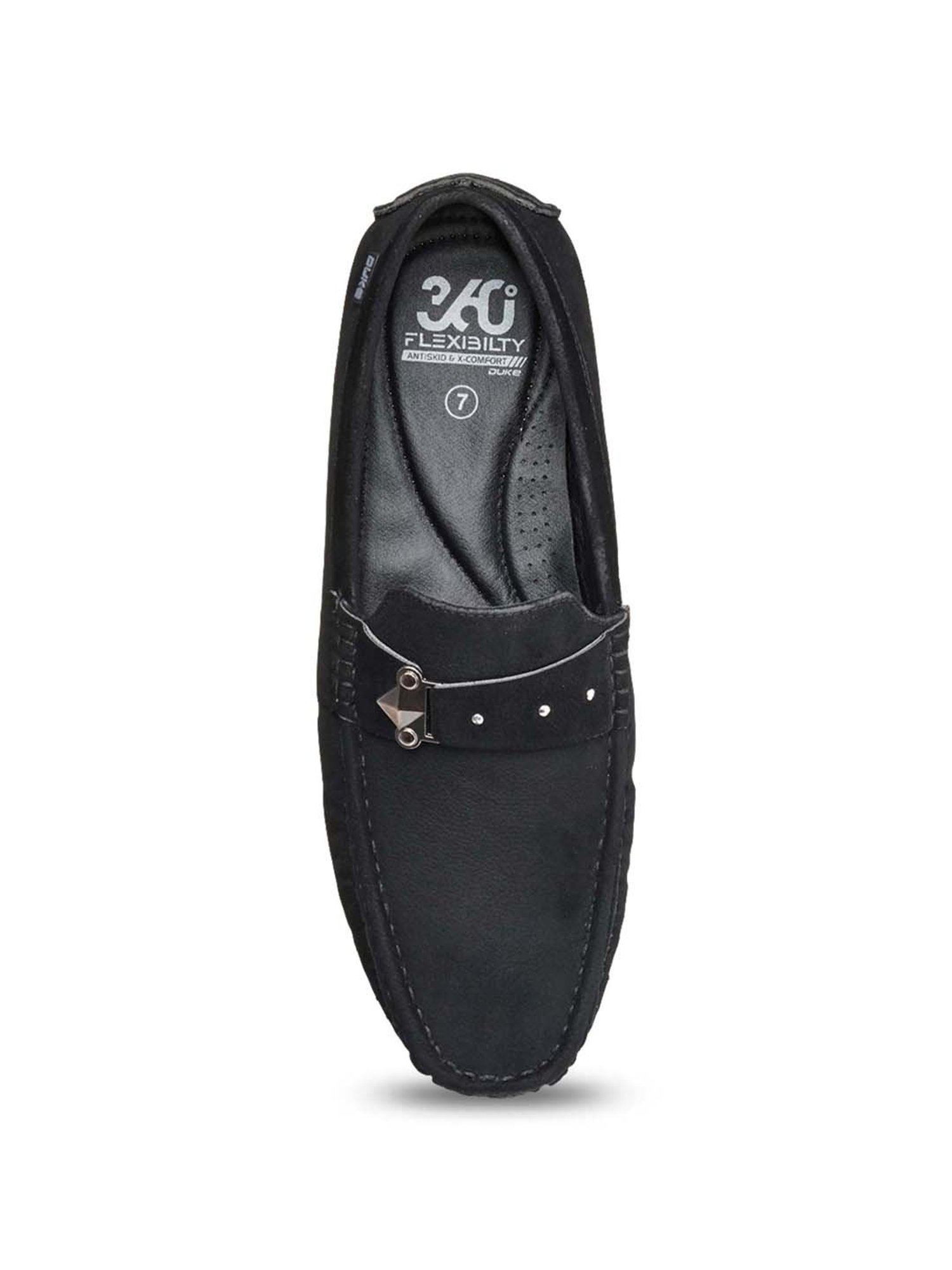 Duke Men's Black Casual Loafers