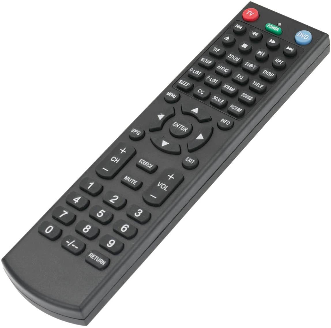New TV DVD Combo Remote Control Applicable for Jensen JTV19DC JE2815 JE4015 JE5015 JE3215 JTV2815DC JE3214 JE1914 JE2414 JE2814 JE3914 JE4614 JE5014 JE1914DVDC JE1913AC2 JE3213AC JE2613AC JE2612LED