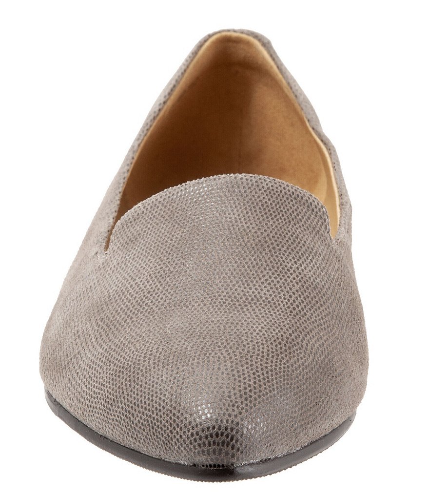 Trotters Harlow Lizard Patent Suede Leather Slip-Ons