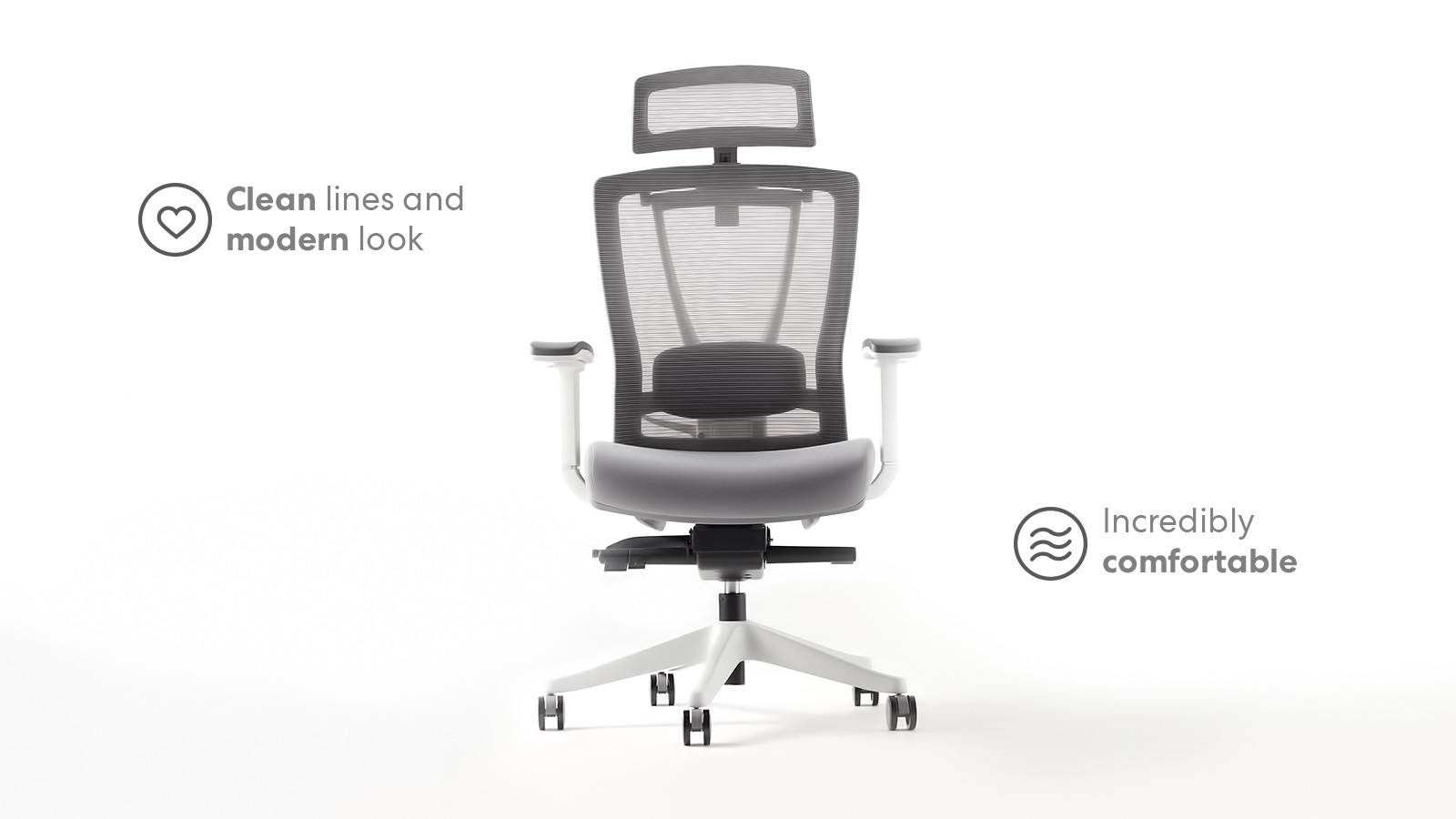 Autonomous Ergonomic Office Chair - ErgoChair Pro Cool Grey