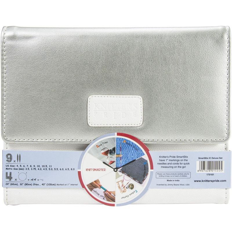 Knitter's Pride-SmartStix Deluxe Interchangeable Needles Set-Sizes 4/3.5mm To 11/8mm