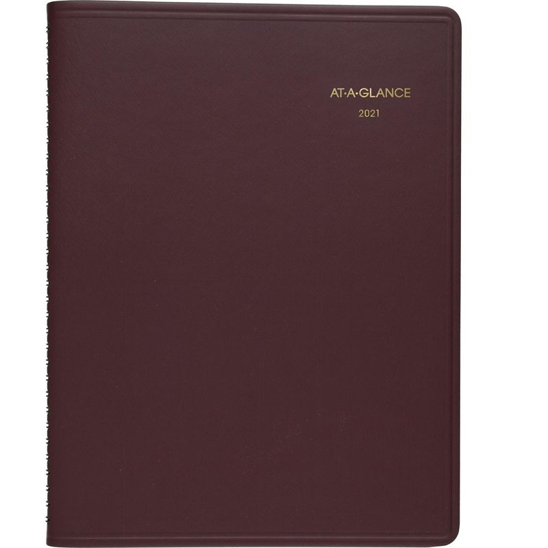 At-A-Glance Weekly Appointment Book 10 7/8 x 8 1/4 Winestone 2020-2021 7095050