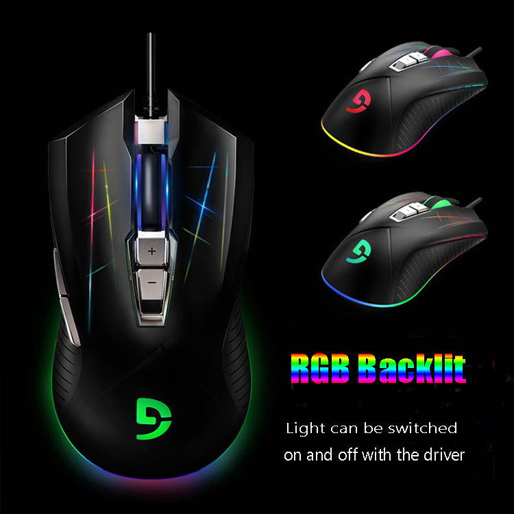 Fuhlen G93S 5000DPI Optomagnetic Micro Motion RGB Wired Gaming Mouse 7 Buttons Gaming Mice