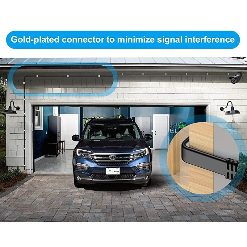 30 Feet Right Angled Micro USB Power Cable with QC 3.0 Charger Brick,Power Supply Adapter and Charging Cord,Outdoor Quick Charger Compatible for Arlo Pro,Arlo Pro 2,Arlo Go,Arlo Security Light