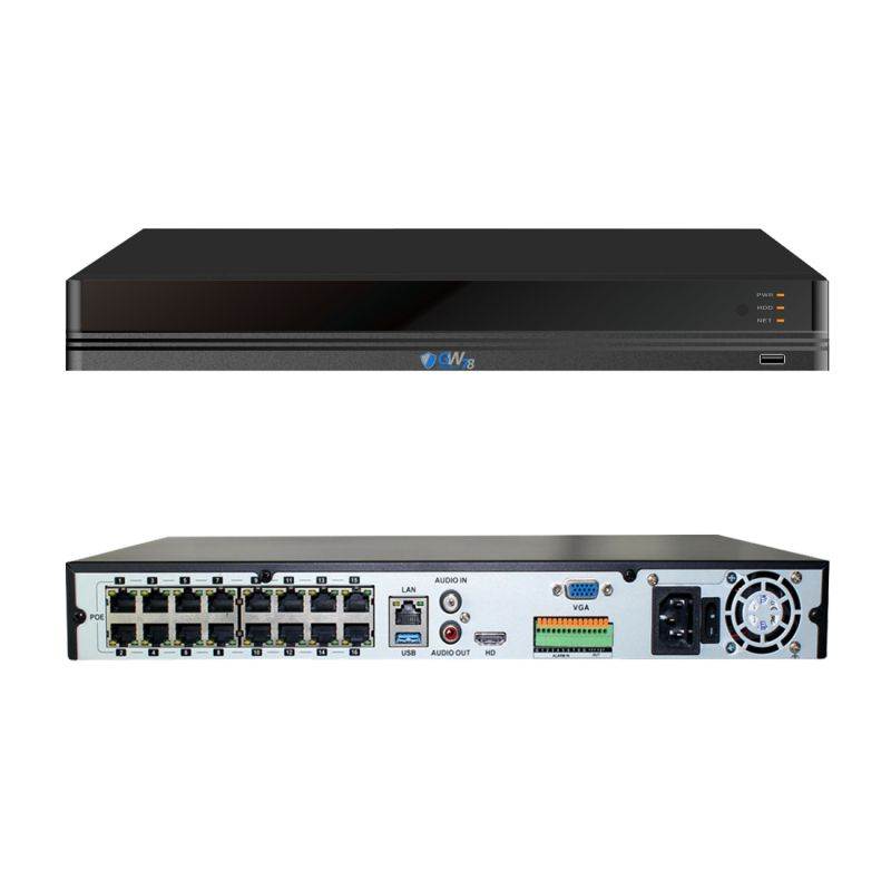 GW 4K Ultra HD 8MP PoE IP Camera Security System, 32CH NVR H.265 UHD 4K Output at 30fps Real Time, 24 x 4K WDR 8 Megapixel IP Bullet Cameras, 2.8~12mm Motorized Zoom Lens Weather Proof, Optional Audio