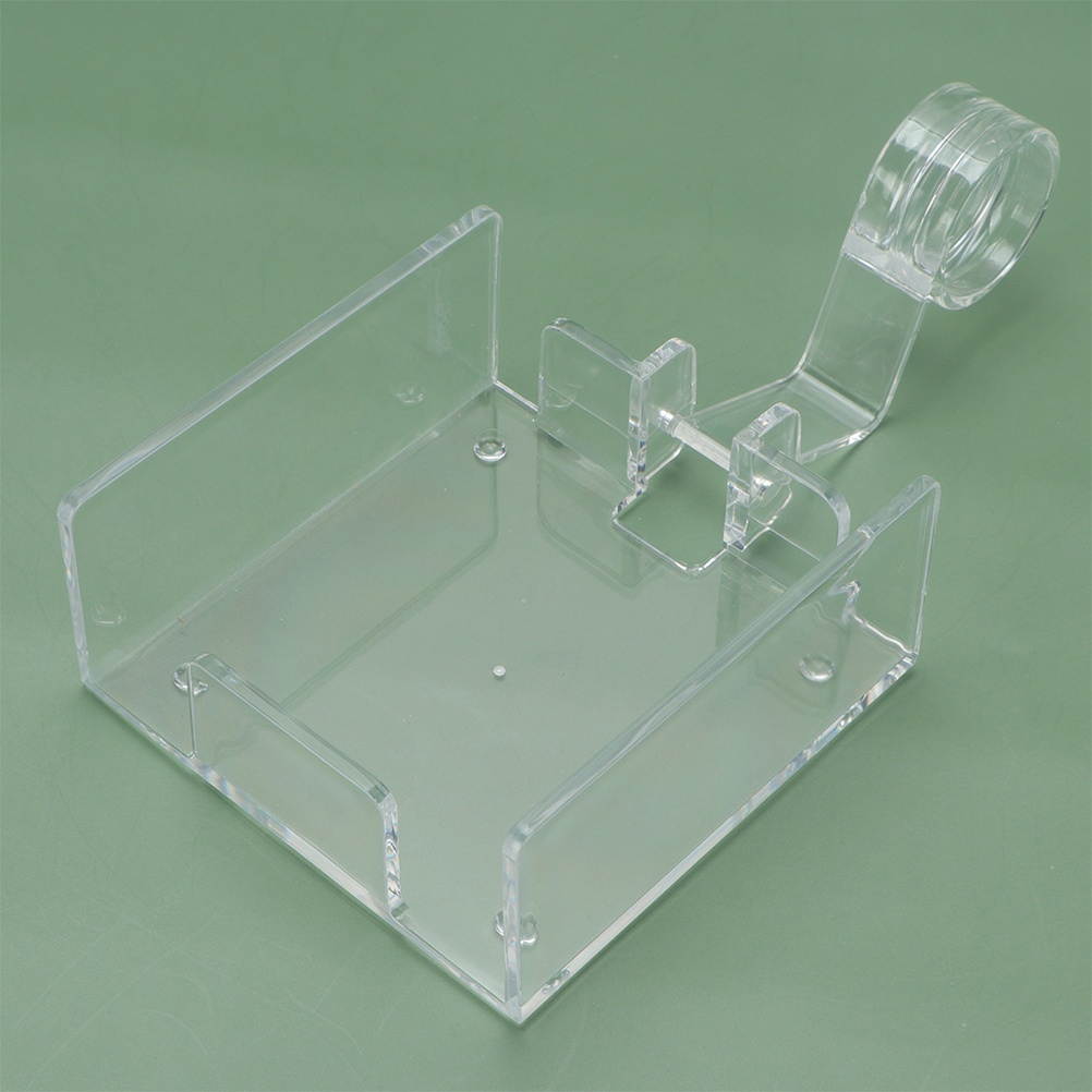 2Pcs Plastic Clear Tissue Storage Rack Square Napkin Organizer Serviette Holder (Transparent)