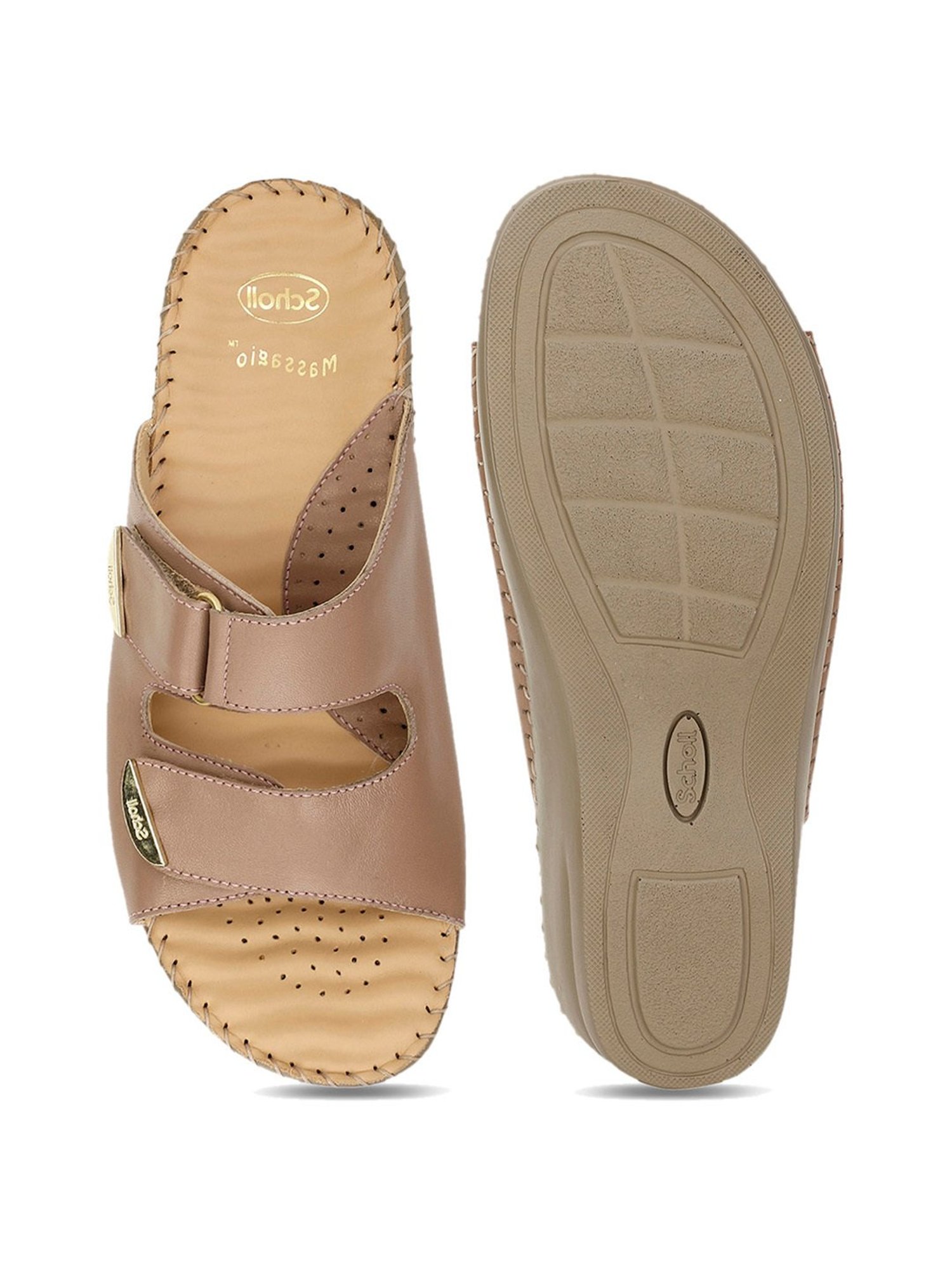 Scholl by Bata Women's Nude Pink Casual Wedges