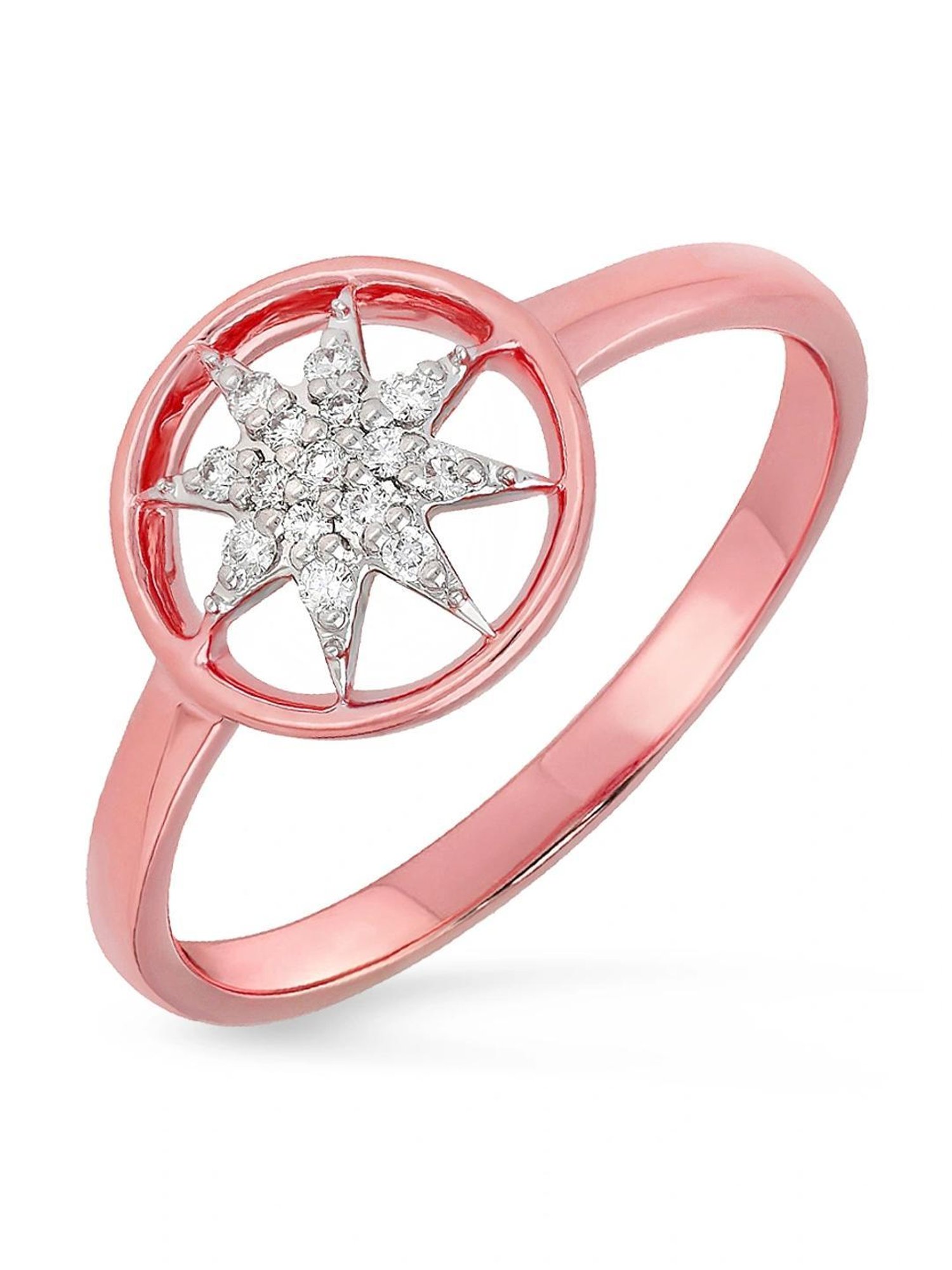 Malabar Gold and Diamonds 18k IGI Certified Diamond Rose Gold Ring for Women