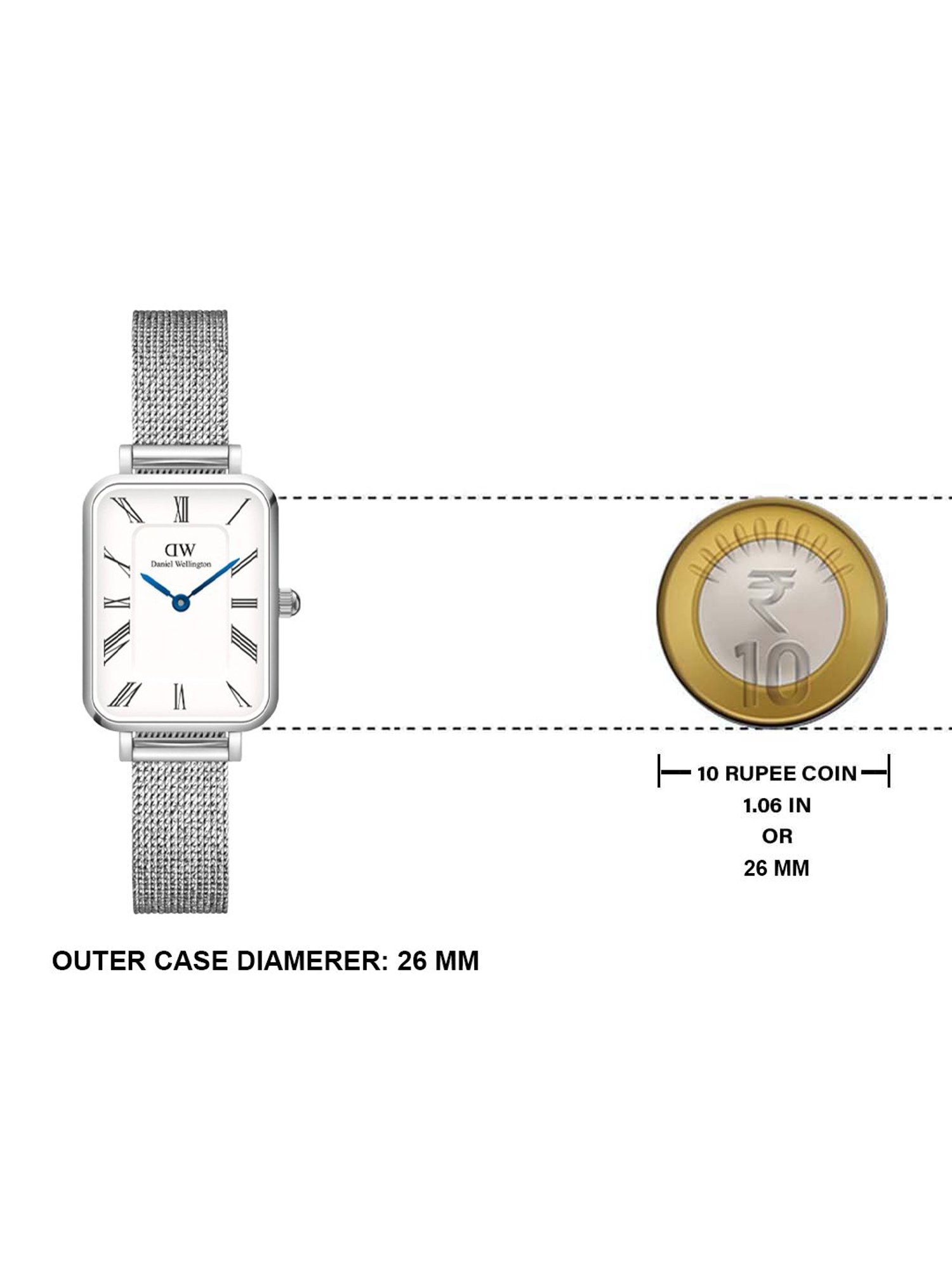 Daniel Wellington DW00100690K Quadro Watch for Women