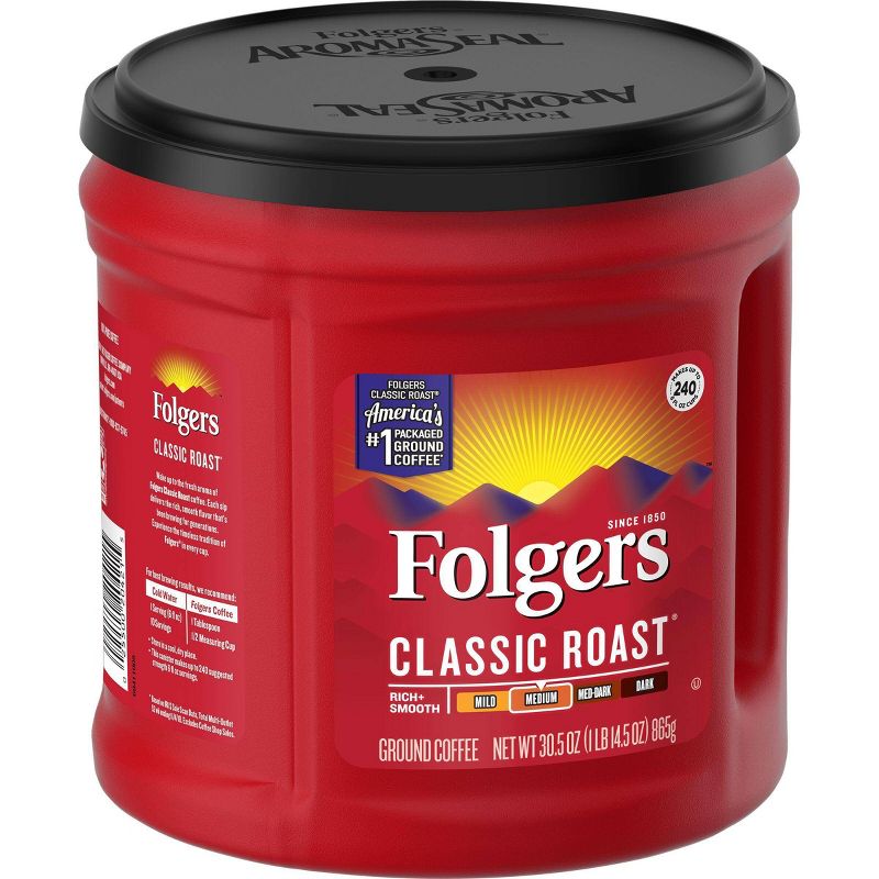 Folgers Classic Medium Roast Ground Coffee - 30.5oz