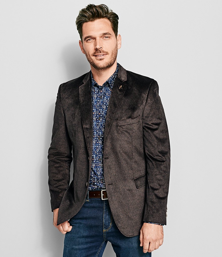 Murano Interstellar Collection Slim-Fit Checked Suit Separates Blazer