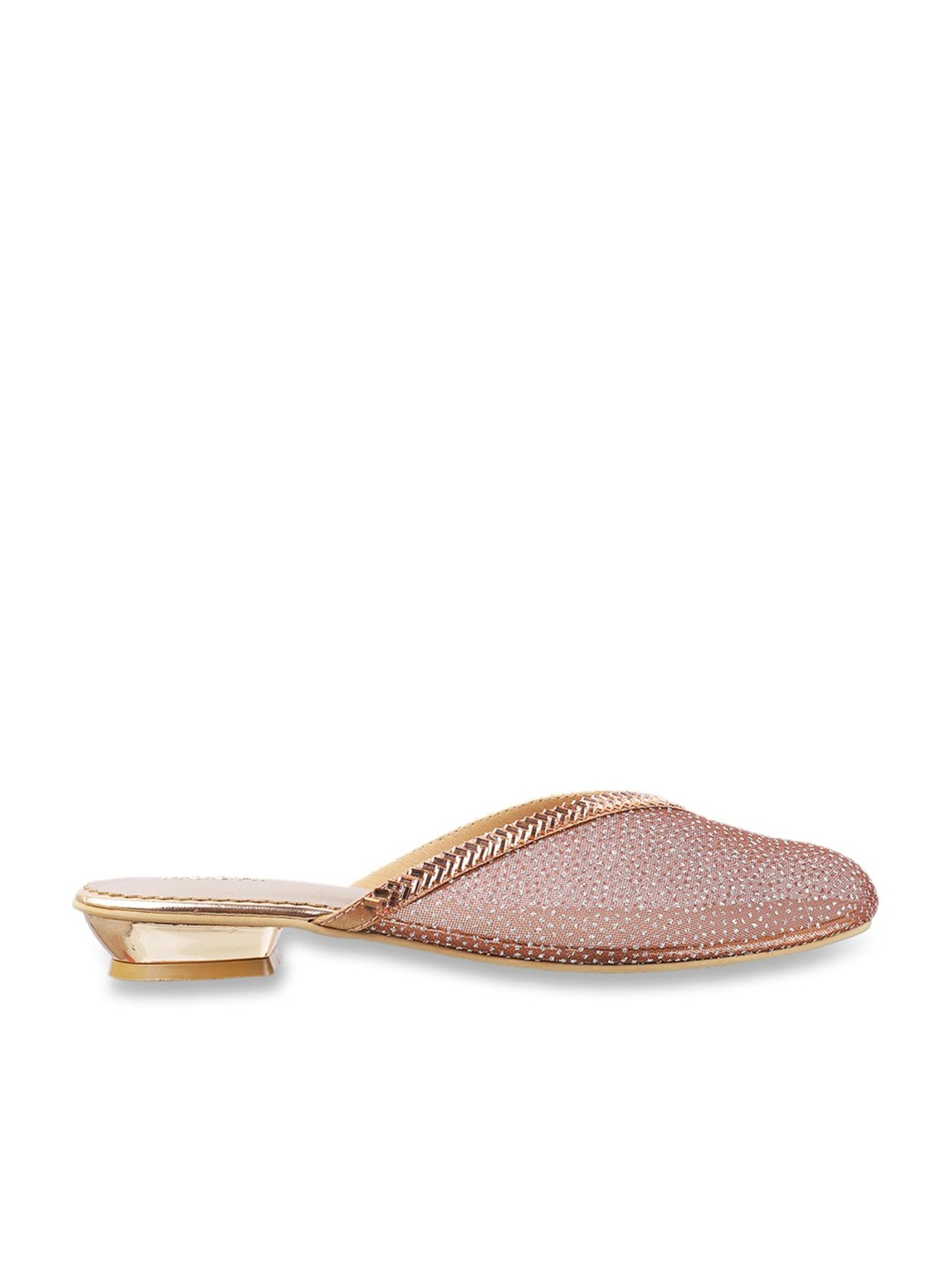 Mochi Women's Rose Gold Mule Shoes