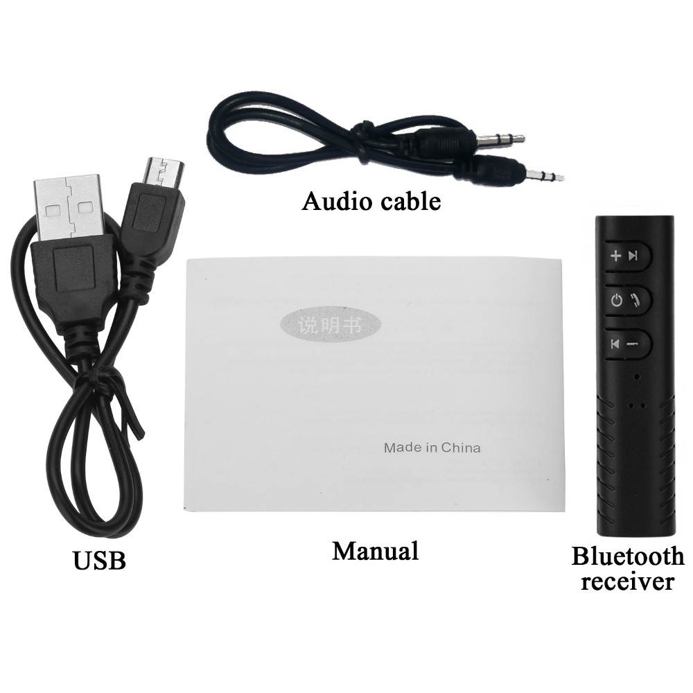 ESTONE AX-03 3.5mm Bluetooth Stereo Headphone Earphone Audio Receiver Adapter Converter, Black