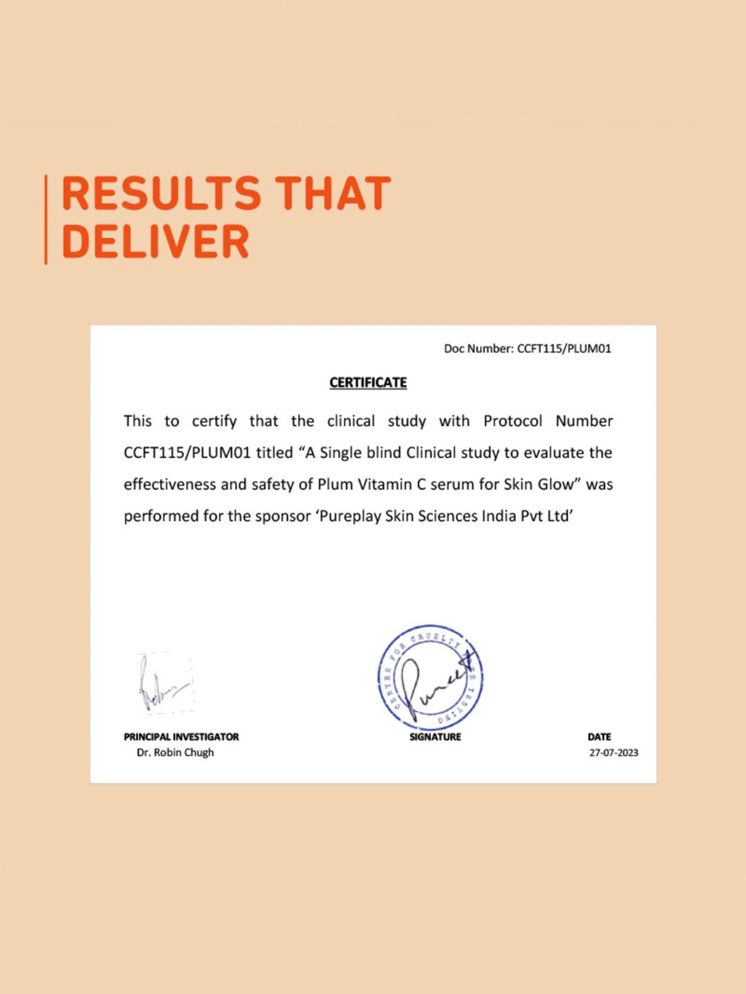 Plum 15% Vitamin C Face Serum with Mandarin - 20 ml