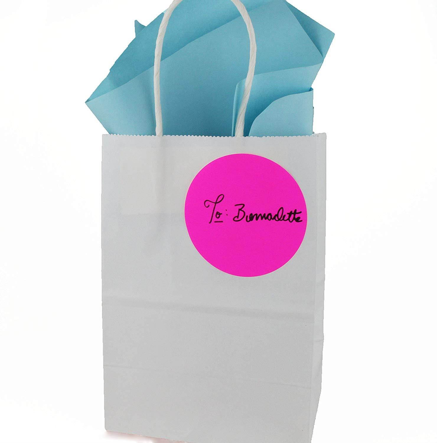 ChromaLabel 3 inch Color-Code Dot Labels | 500/Roll (Fluorescent Pink)