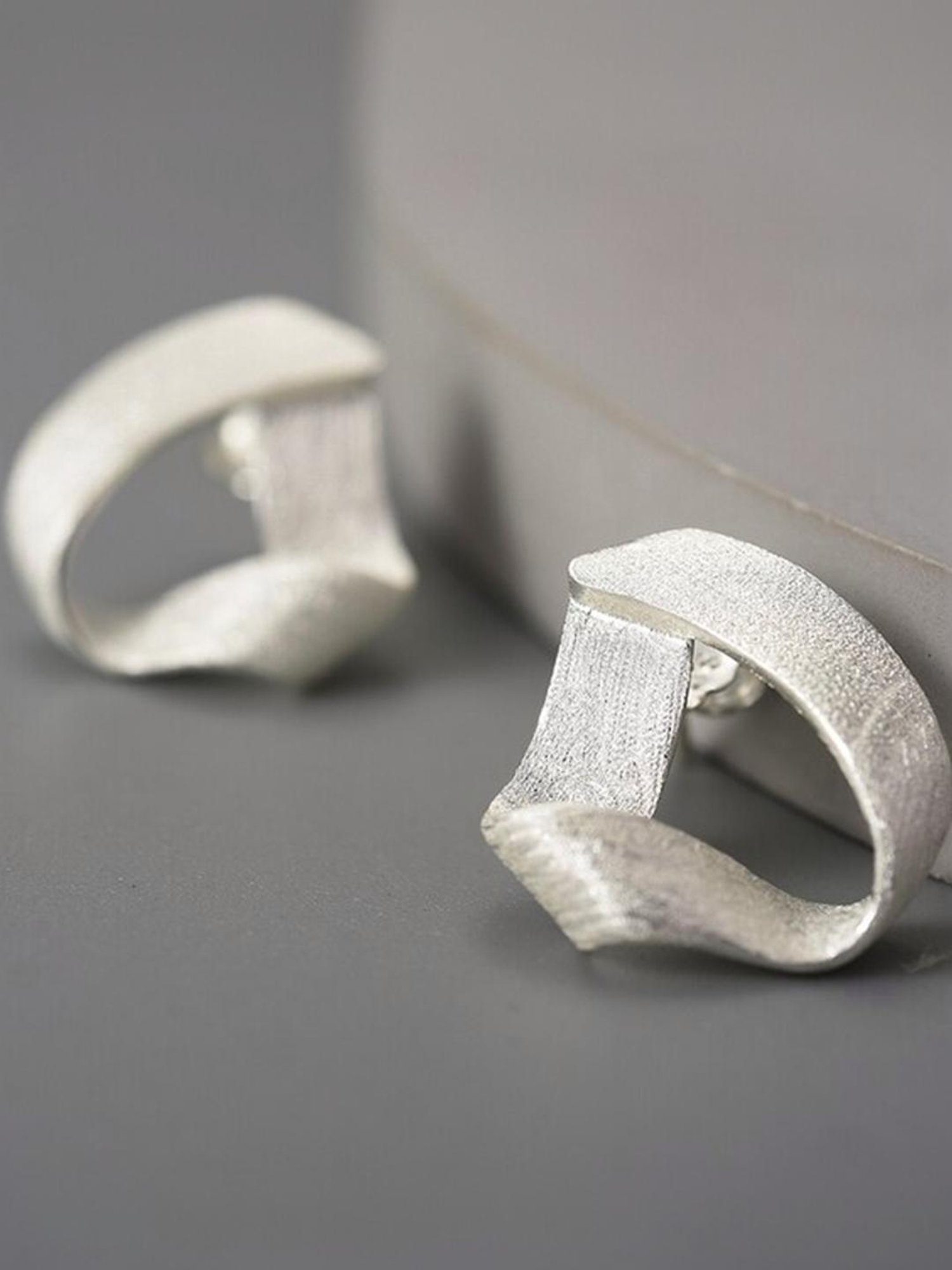 Rihi by P.C. Chandra Jewellers 92.5 Sterling Silver Foldover Earrings for Women & Girls