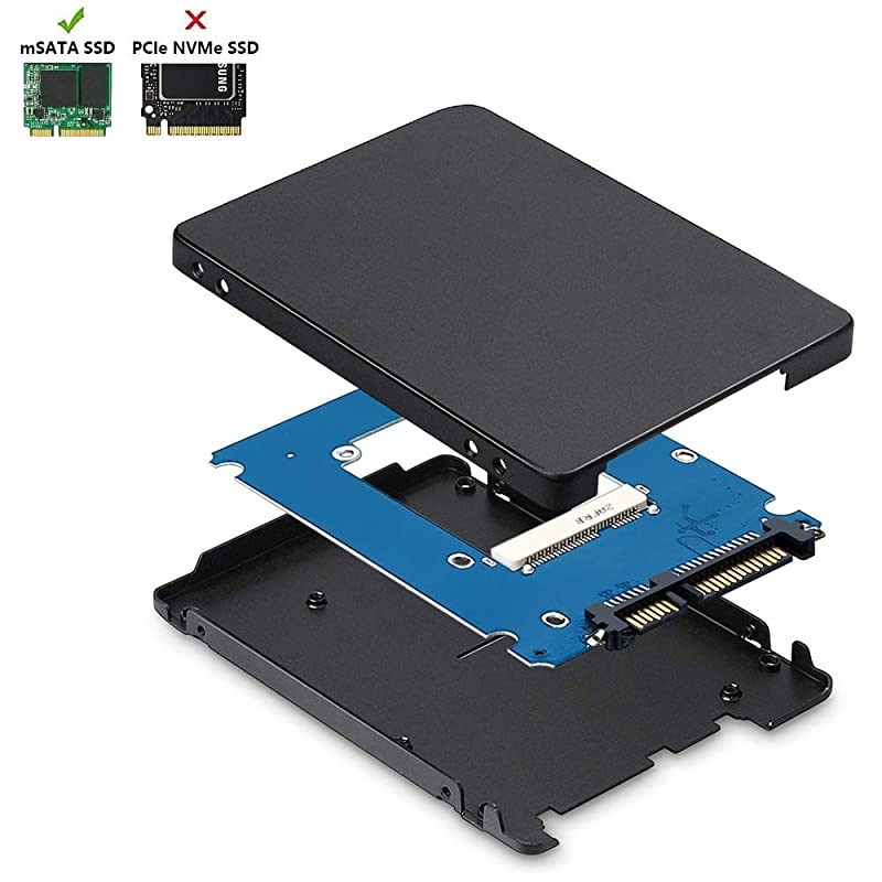 to SATA Enclosure to 25 SATA Adapter with Aluminum CaseSATA SSD Hard Drive to 25 Inch SATA 30 Converter with Case