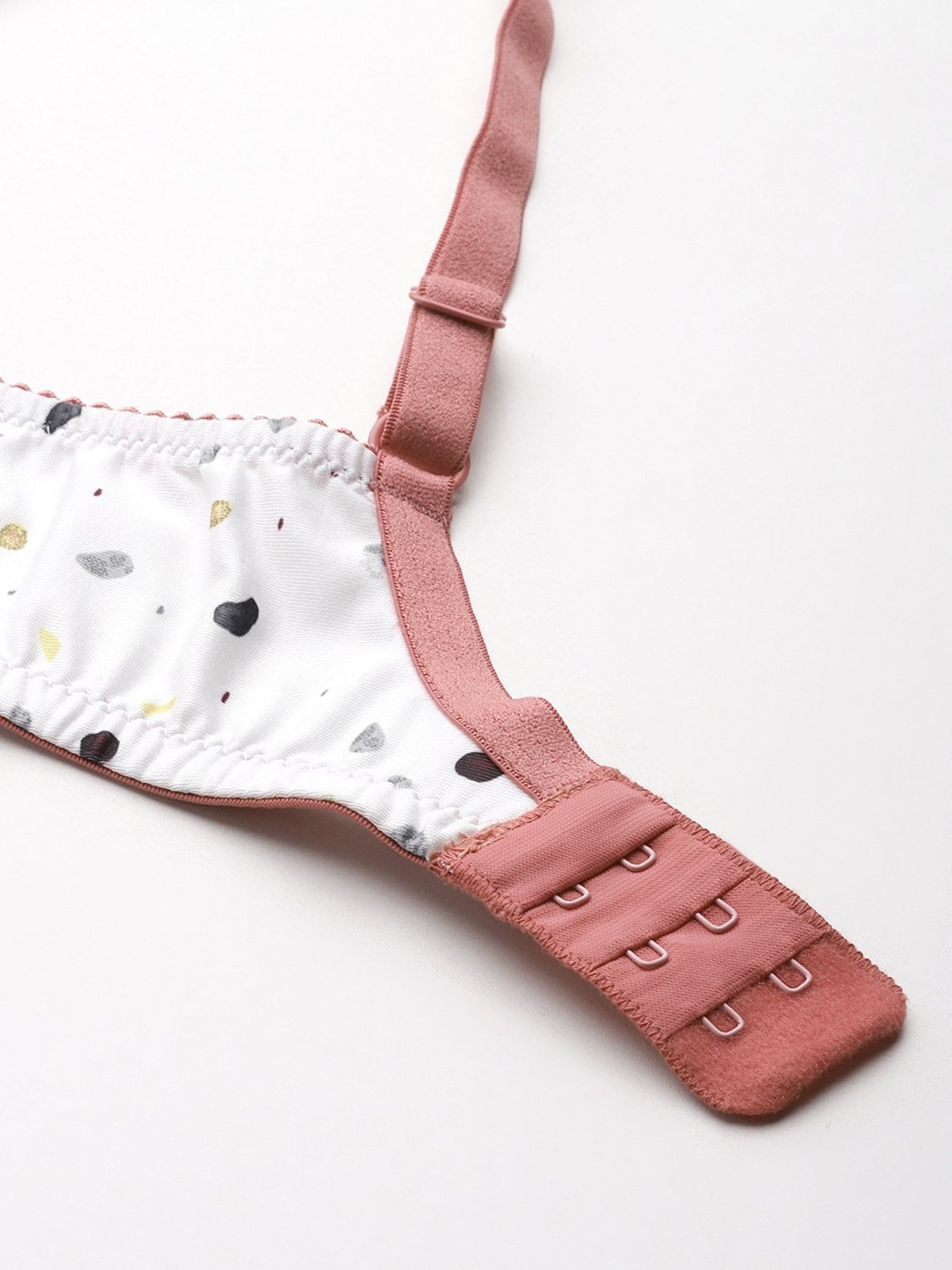 Leading Lady Off White Printed Full Coverage T-Shirt Bra