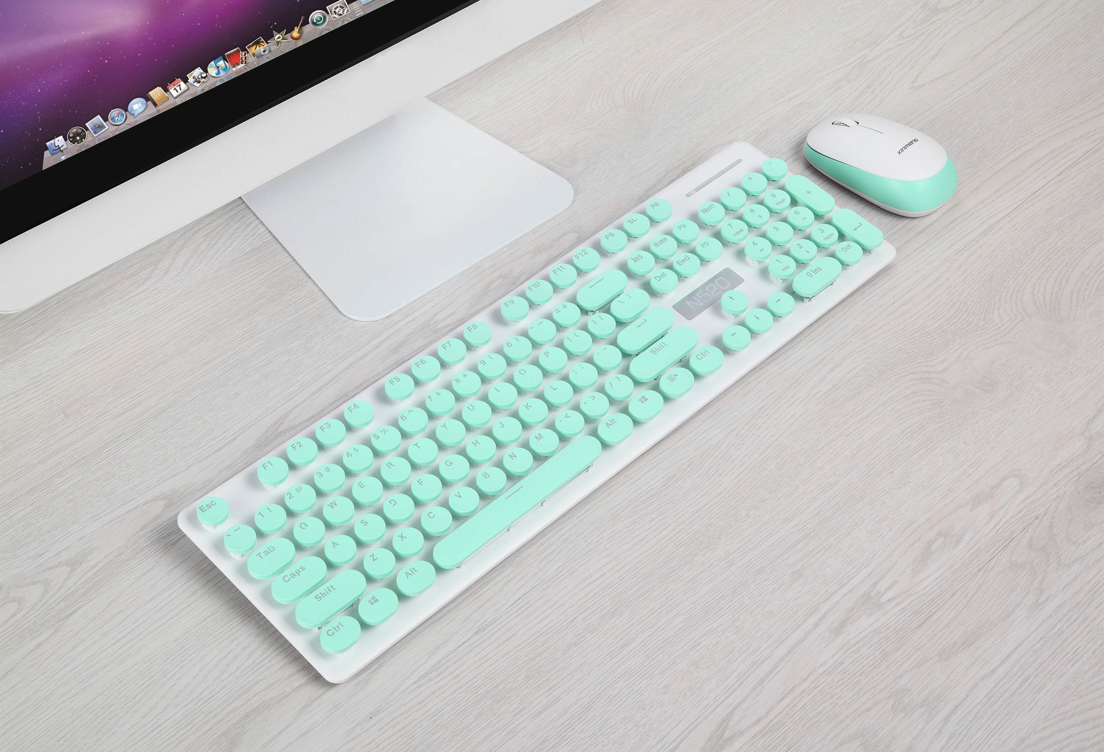 Xinmeng N520 Wireless Punk Manipulator Keyboard And Mouse Set Office Business Girl Keyboard And Mouse