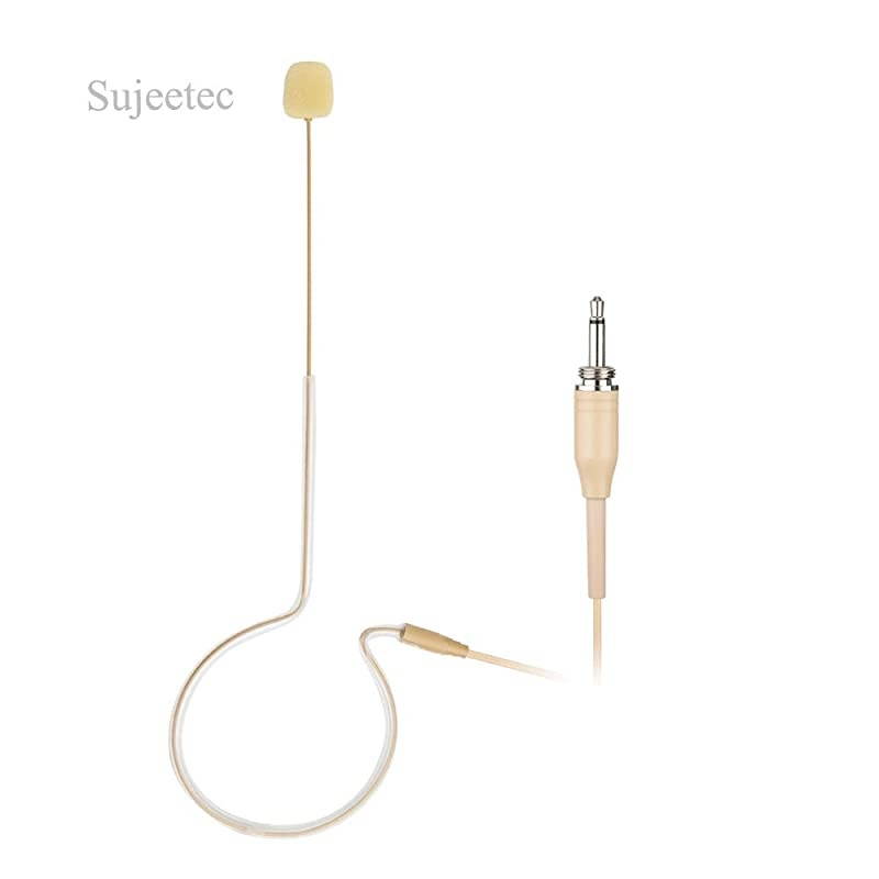 Pro Earset Microphone Headset Headworn Microphone Over Ear Condenser Mic for Wireless System Bodypack Transmitter Ideal for Singing Presentation Churches Lectures Beige