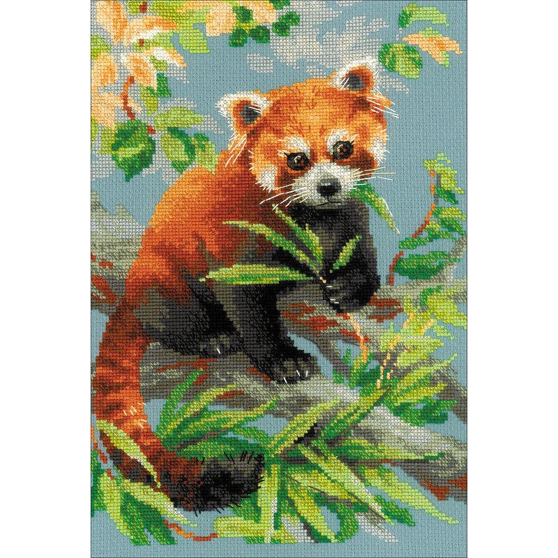RIOLIS Counted Cross Stitch Kit 8.25"X11.75"-Red Panda (14 Count)
