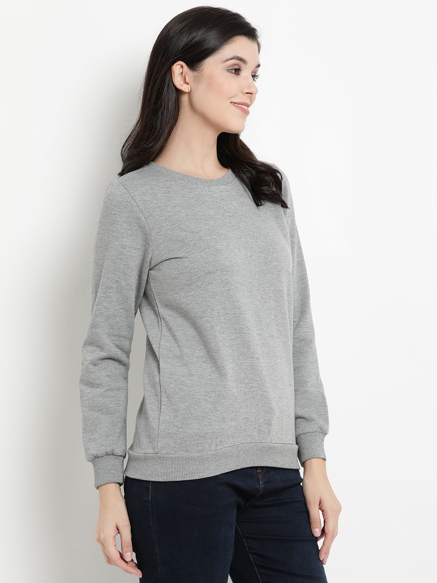 The Vanca Grey Textured Sweatshirt