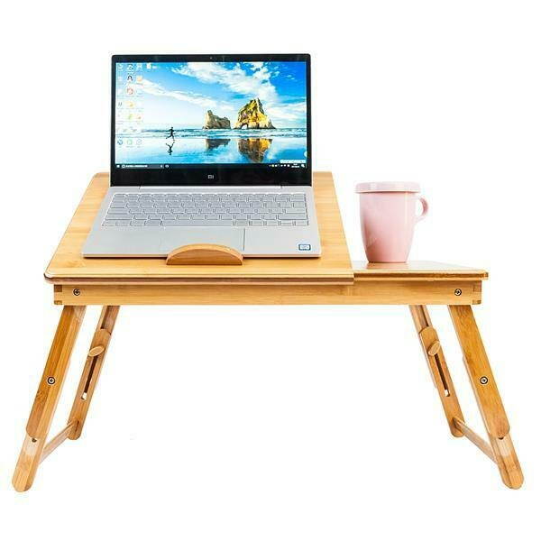 Portable Folding Lap Desk Bamboo Laptop Notebook Sofa Bed Table Stand Tray U